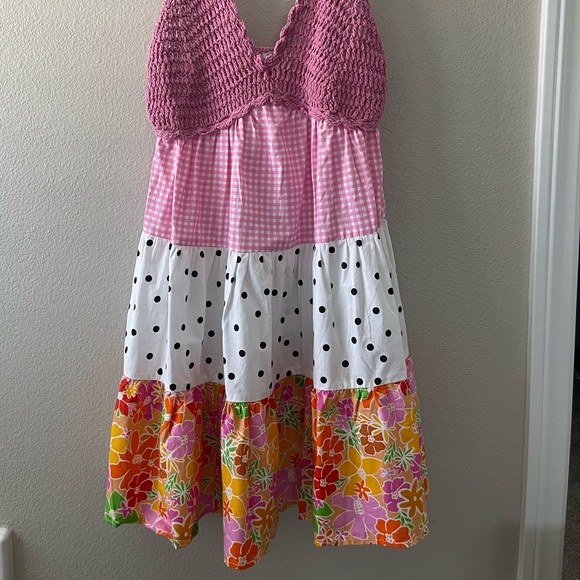 ASOS Pink Patchwork Summer Dress - Picture 3 of 6